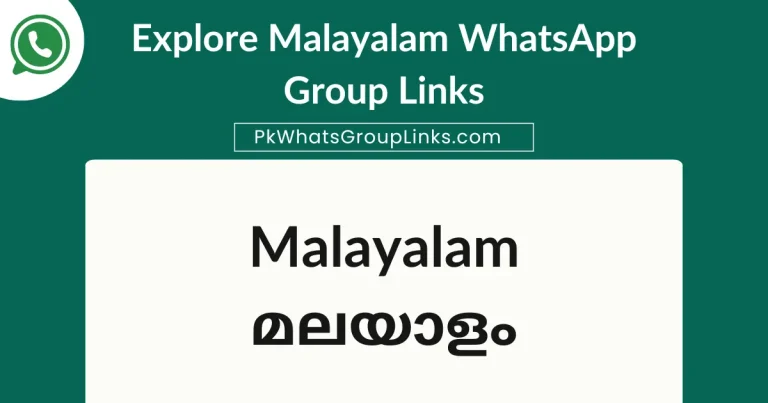 Explore Malayalam WhatsApp Group Links